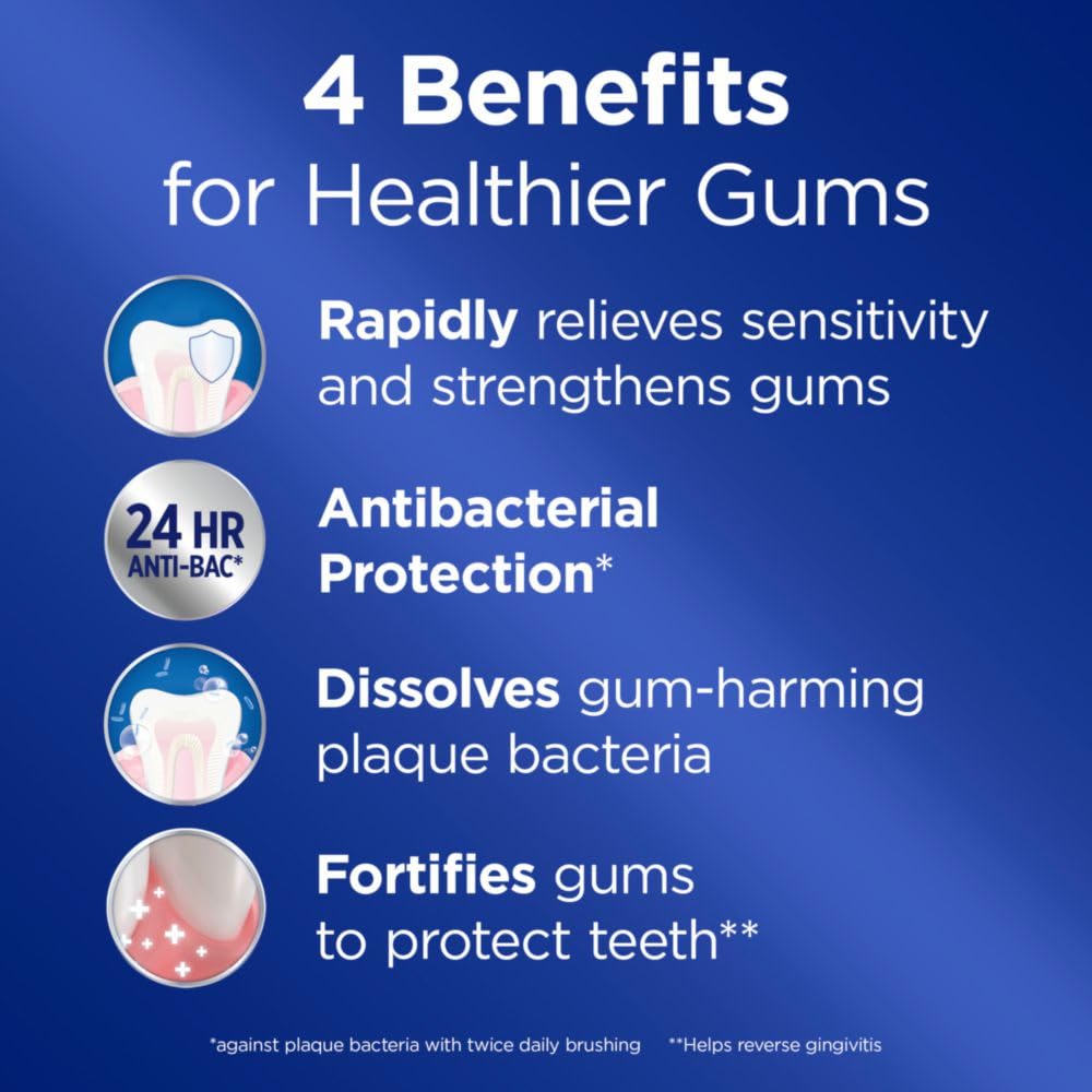 Dentifrice Crest Pro-Health, application sur dents, soulagement sensibilité rapide
