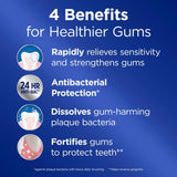 Dentifrice Crest Pro-Health, application sur dents, soulagement sensibilité rapide