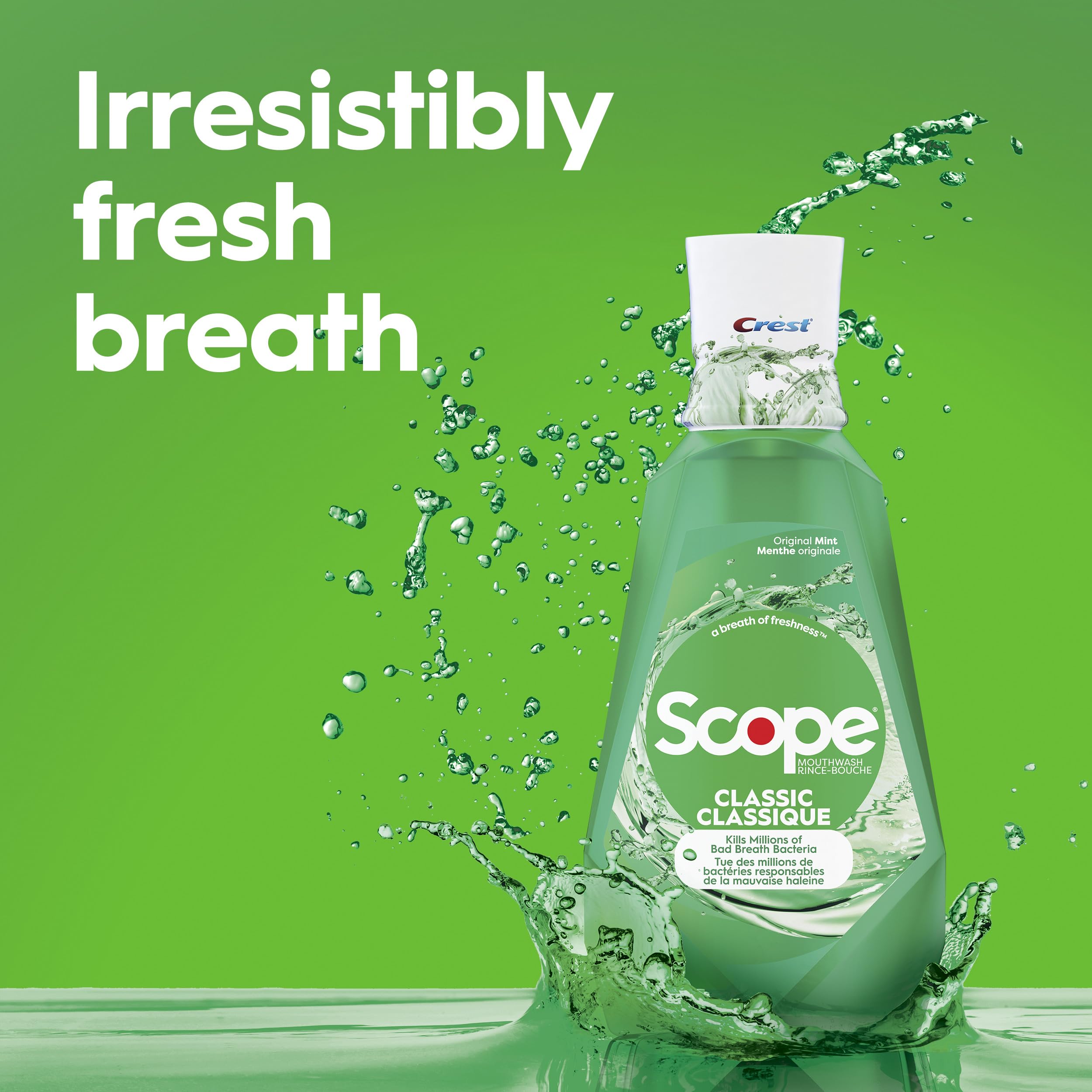 Crest Scope Classic — sensation de fraîcheur après le rinçage