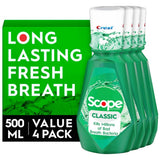 Crest Scope Classic — bouteille menthe offrant une fraîcheur durable après rinçage