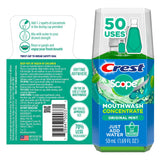 Crest Scope emballage compact, rangement facile dans la salle de bains.