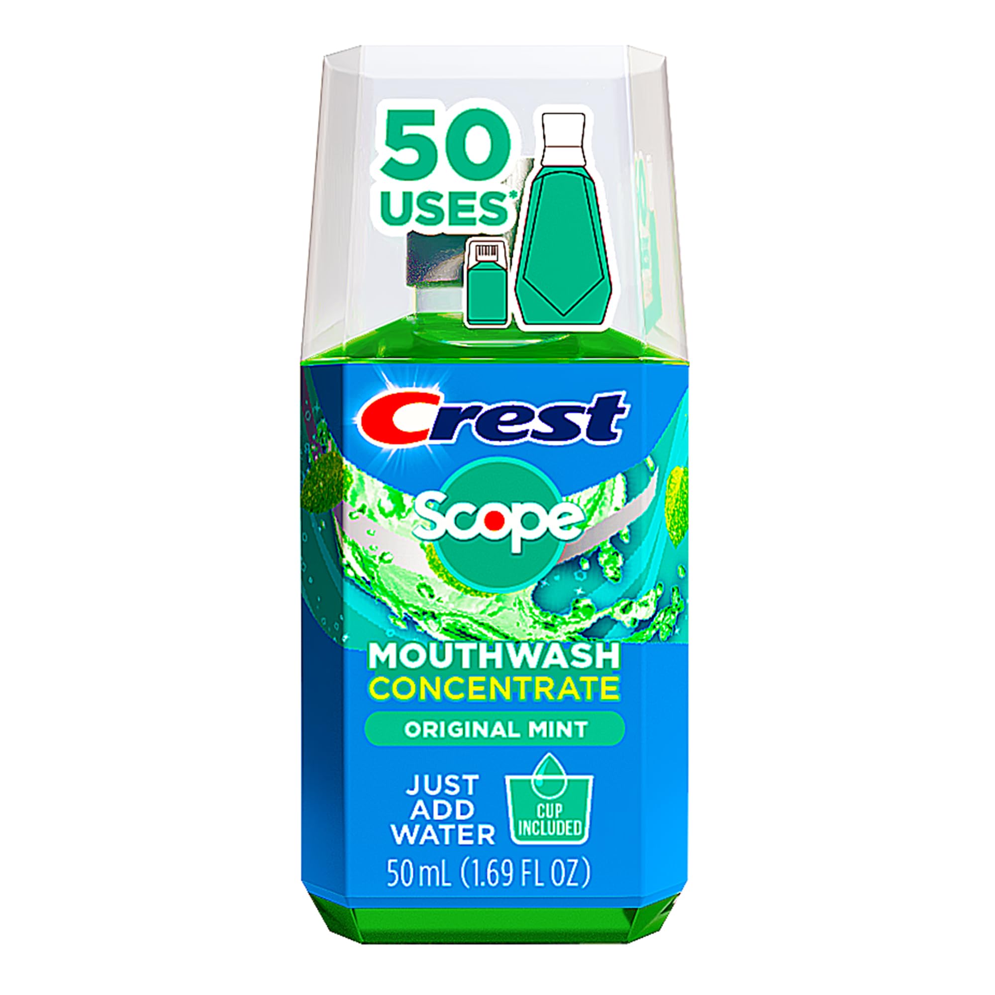 Crest Scope ensemble deux bouteilles 50ml, prêt pour les voyages.