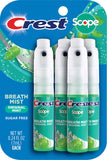 Crest Scope quatre-pack menthe-brume : rafraîchissement instantané en déplacement.