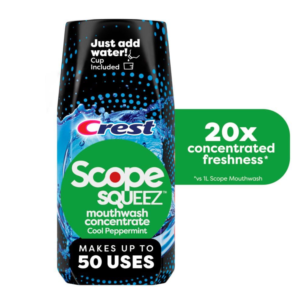 Crest Scope Squeez bouteille 50 ml — concentration menthe fraîche et économie.