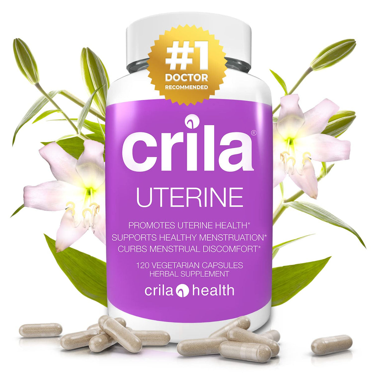 CRILA complément utérin, bouteille: soutien naturel pour le cycle féminin et pratique.