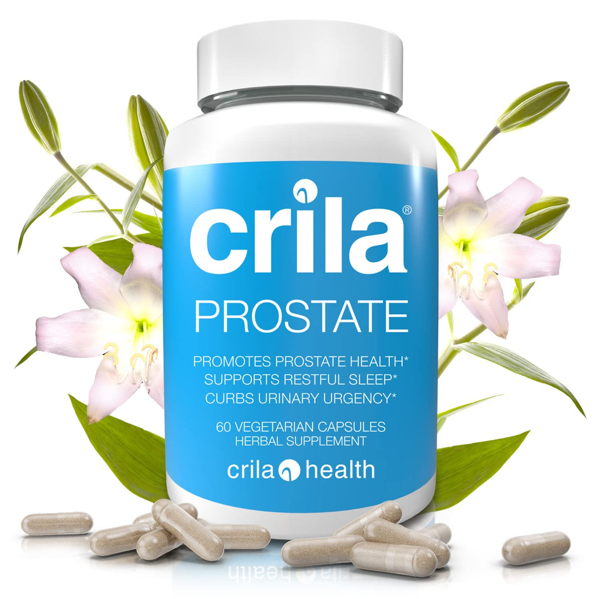 CRILA Prostate: bouteille montrant la formule naturelle pour confort urinaire