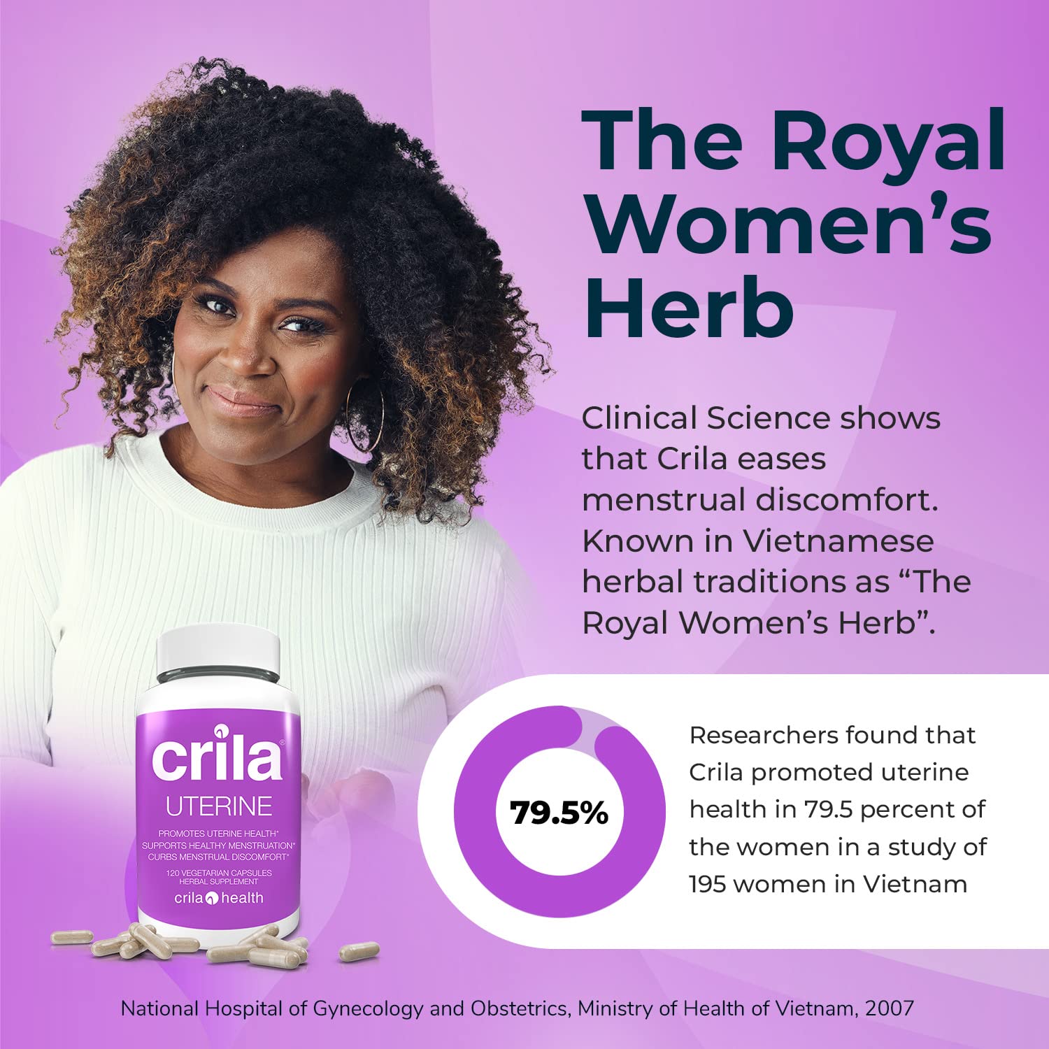 CRILA soutien menstruel, formule naturelle pour le confort pendant les cycles.