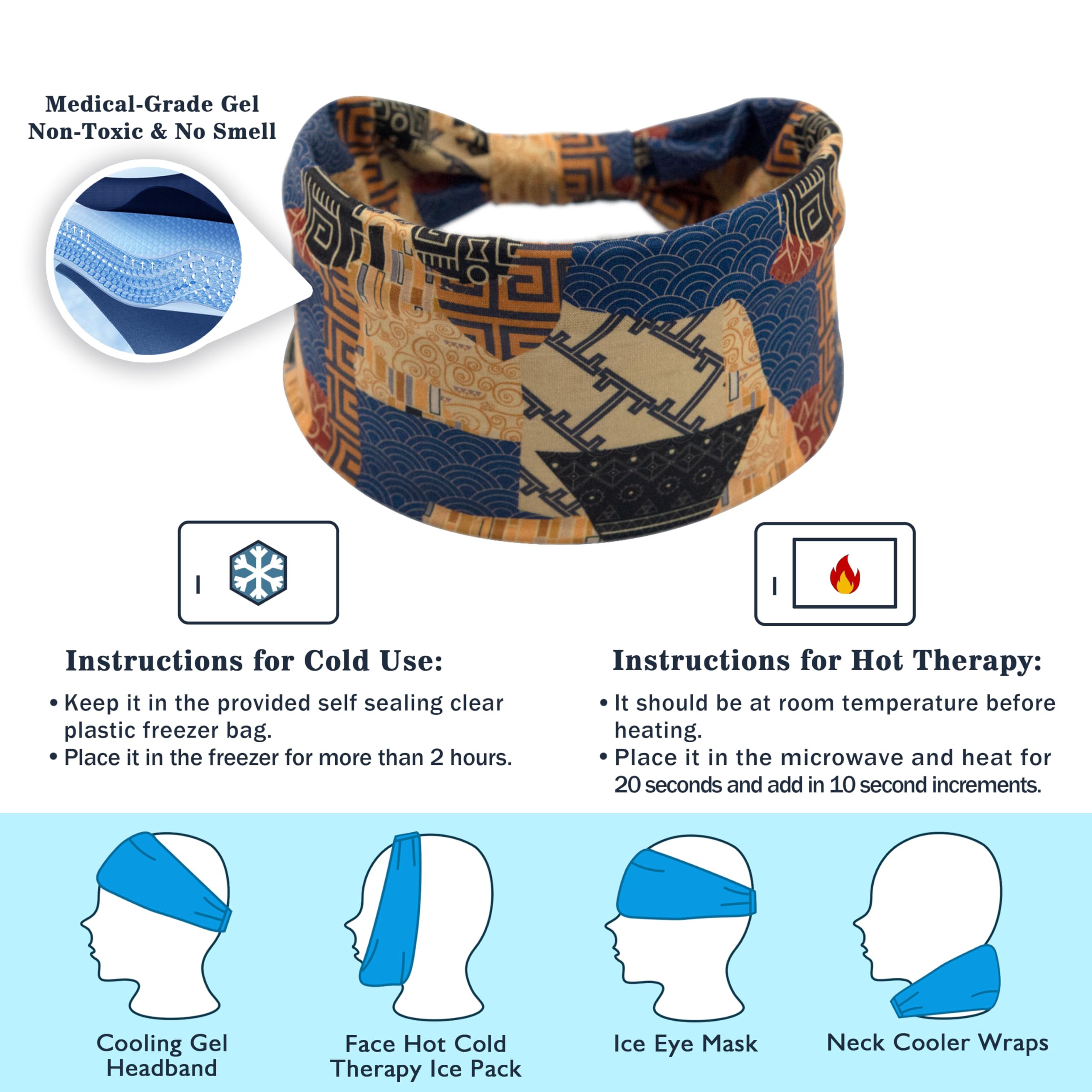 Crimmy Migraine Relief Cap : confort du bandeau pour rester en place.