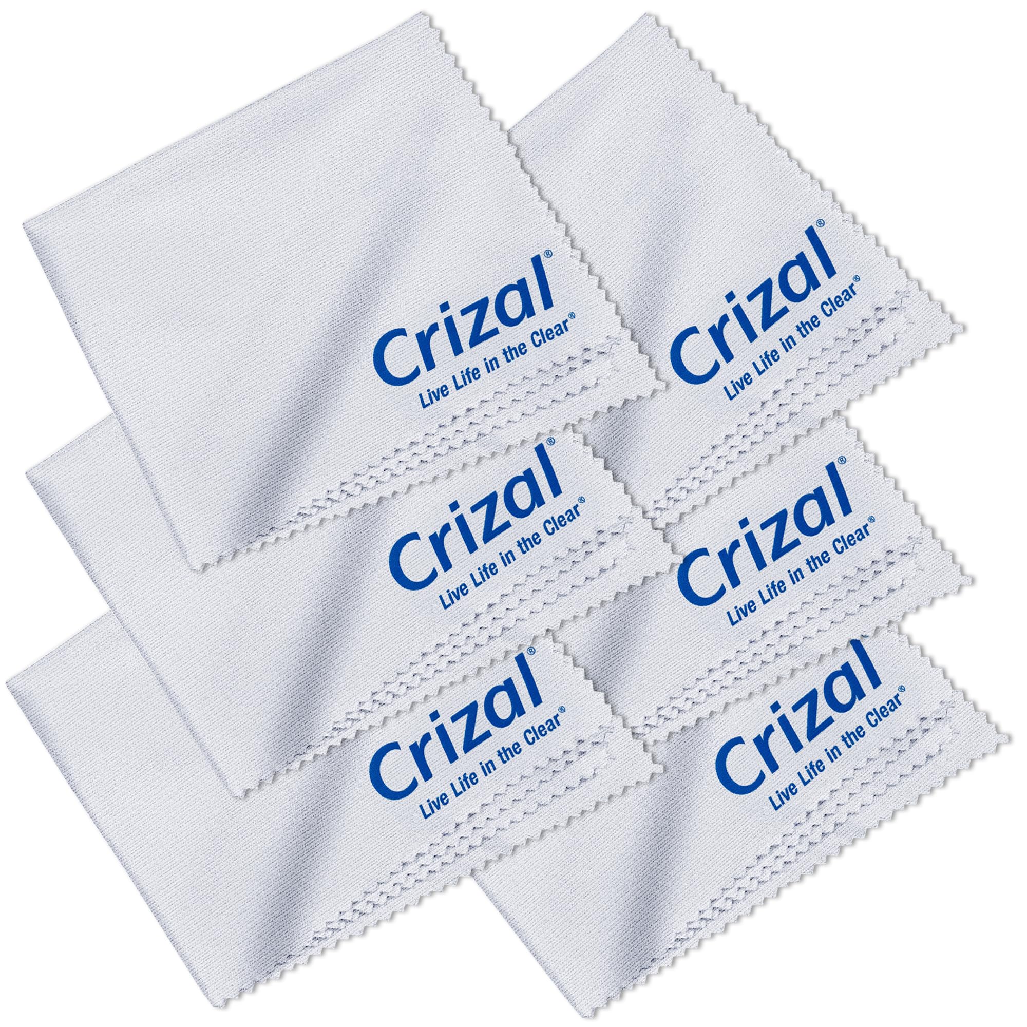Crizal chiffon microfibre pack 6 – nettoyage sûr des verres AR.