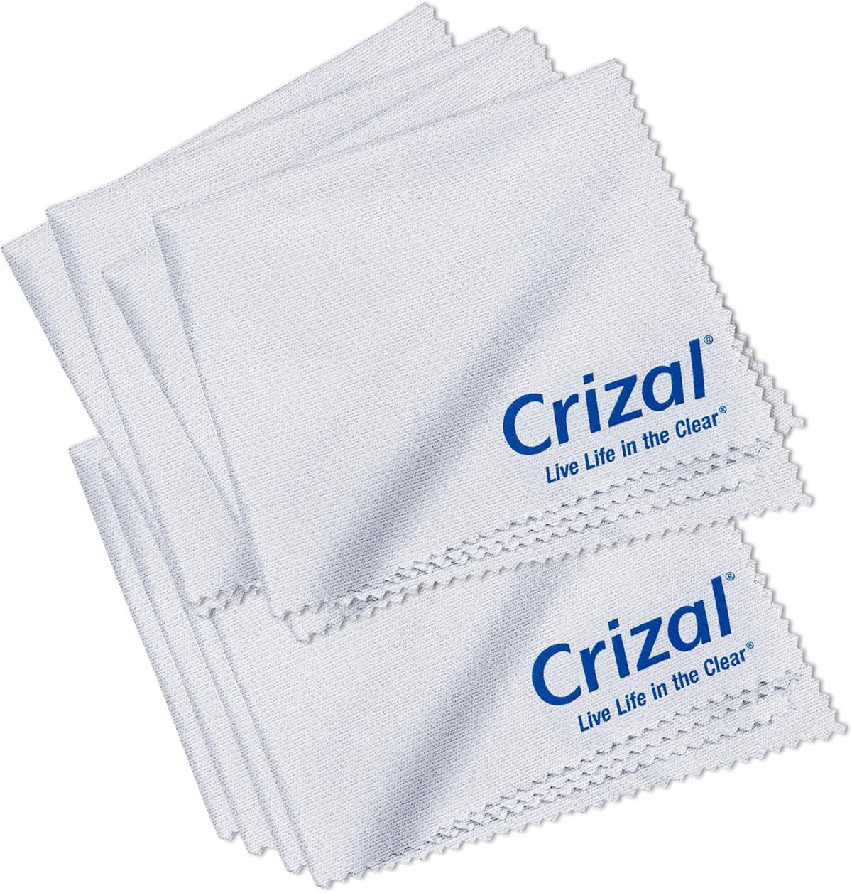 Lingette Crizall microfibre 8-pack pour lunettes et écrans, nettoyage efficace.