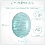 Crocon amazonite, pierre anti-stress au toucher poli pour relaxation.