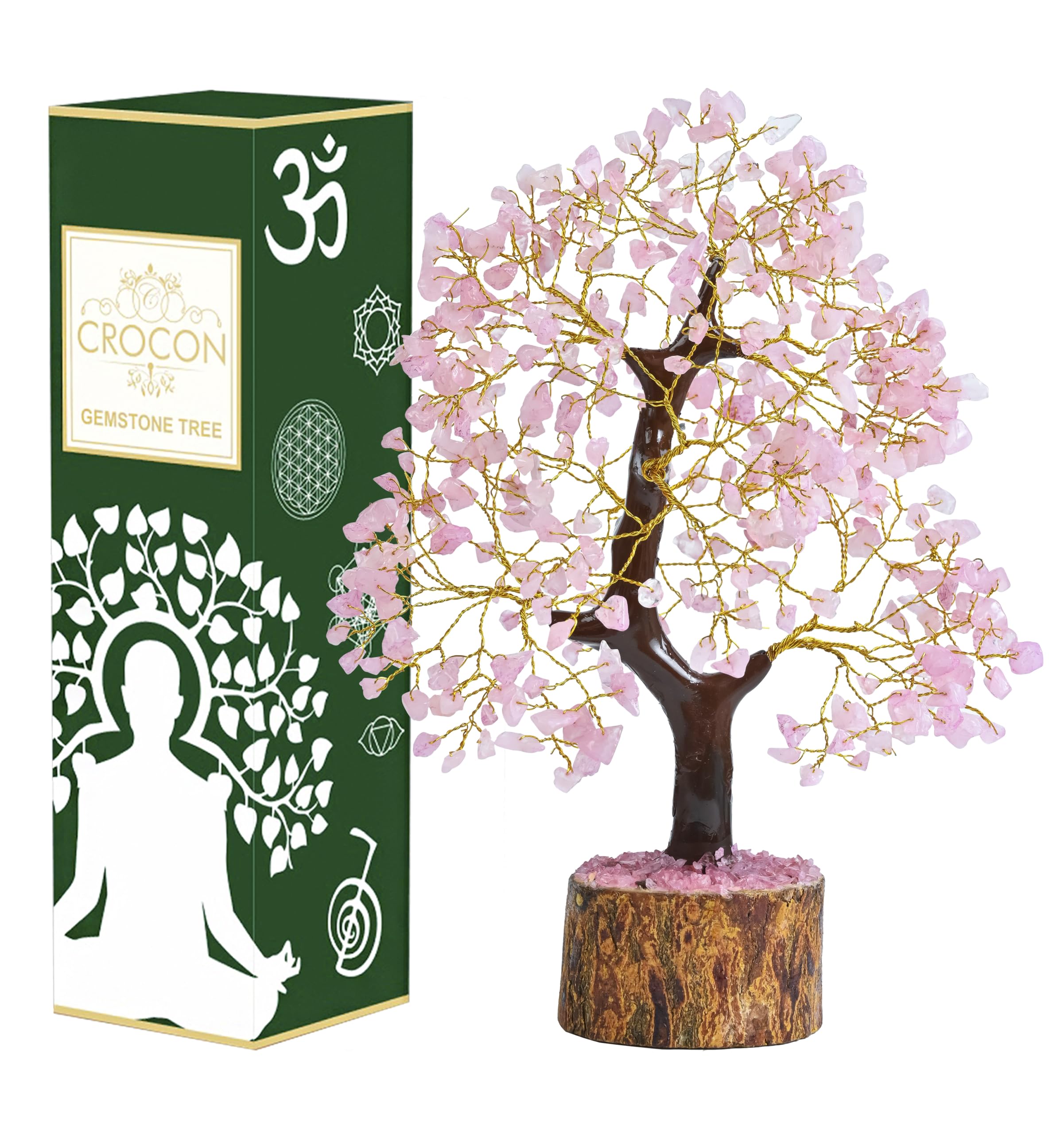 Crocon arbre quartz rose collection inspiration; symbolique pour feng shui et bien-être.
