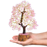Crocon arbre quartz rose decor salon; ambiance zen et décor chaleureux pour votre espace.