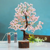 Crocon arbre quartz rose emballage cadeau; prête à offrir et faire plaisir.