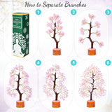 Crocon arbre quartz rose gros plan; cristaux scintillants calment l'esprit et inspirent.