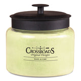 Bougie Crossroads Basil et Citron Vert, 64 oz, 4 mèches, parfum frais et durable pour le salon