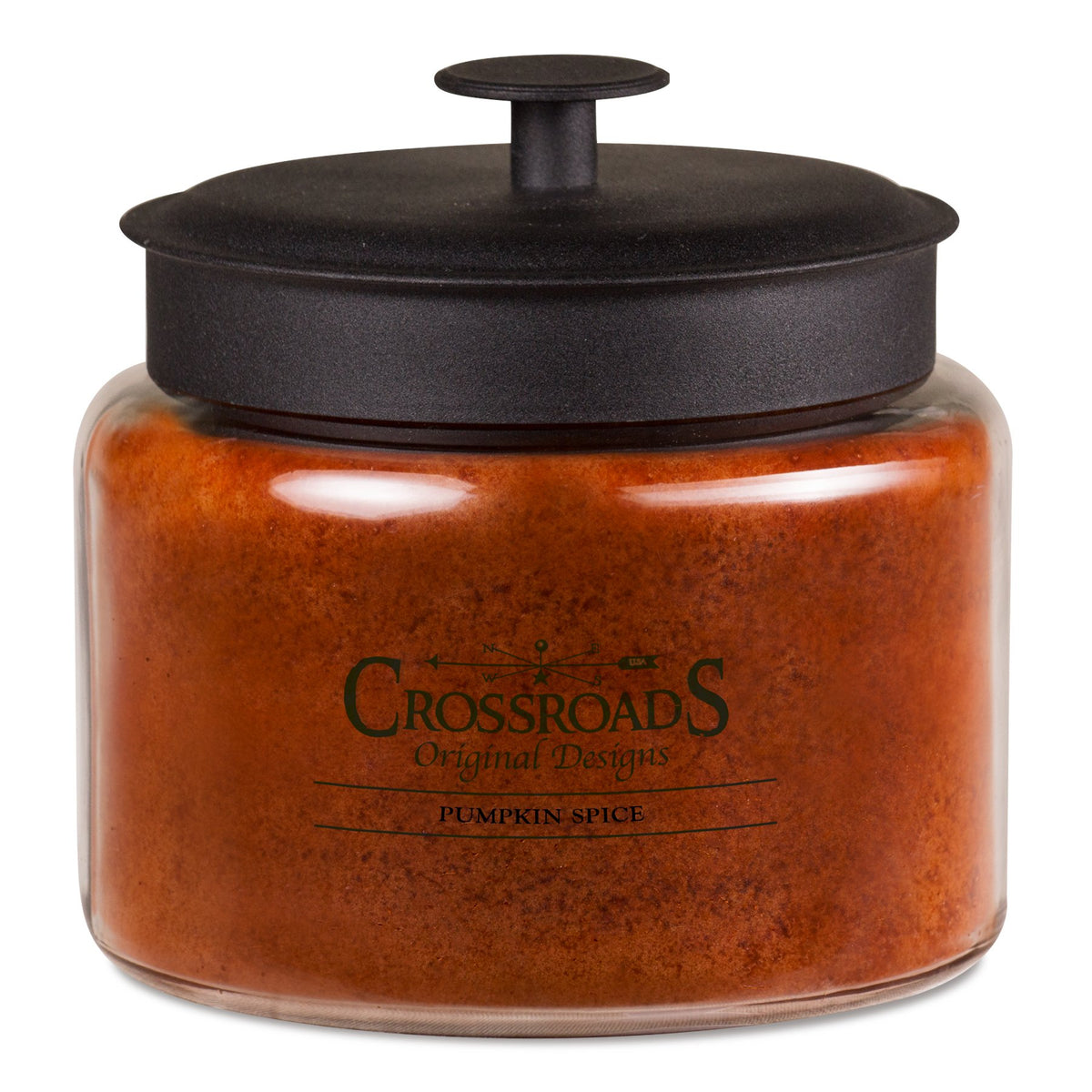 Bougie Crossroads Citrouille Épices avec 4 mèches pour une ambiance chaleureuse.