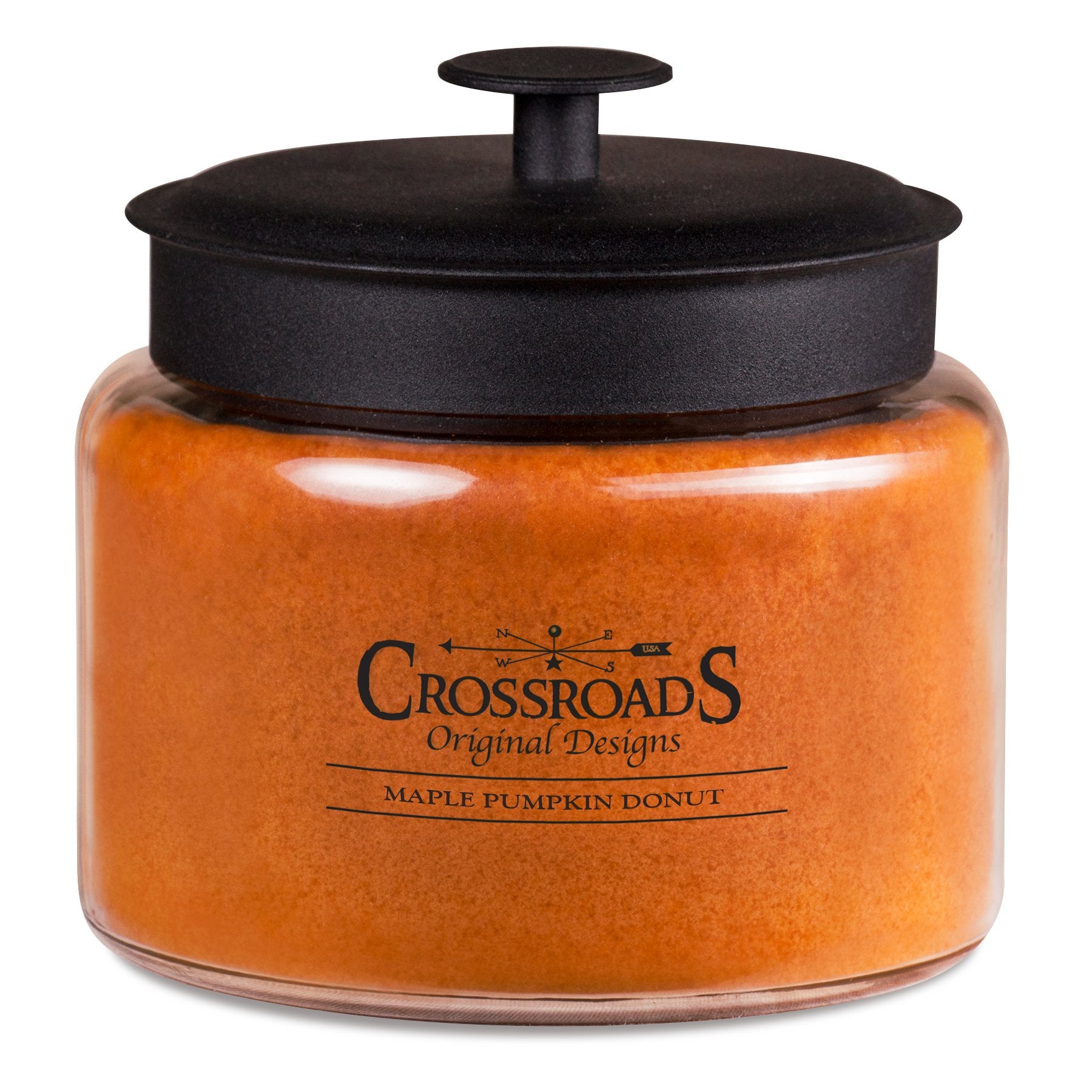 Bougie Crossroads Maple Pumpkin Donut avec 4 mèches pour une ambiance chaleureuse.