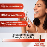 CRTX Nutrition Focus — produit sans caféine pour les sensibilités à la caféine.