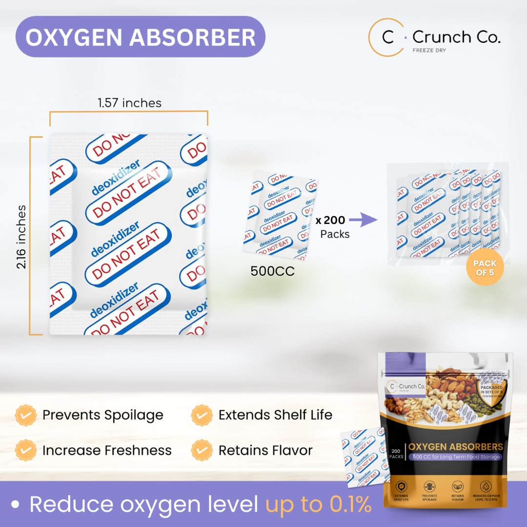 Pack de 5 absorbeurs Crunch Co. prolonge la fraîcheur des épices