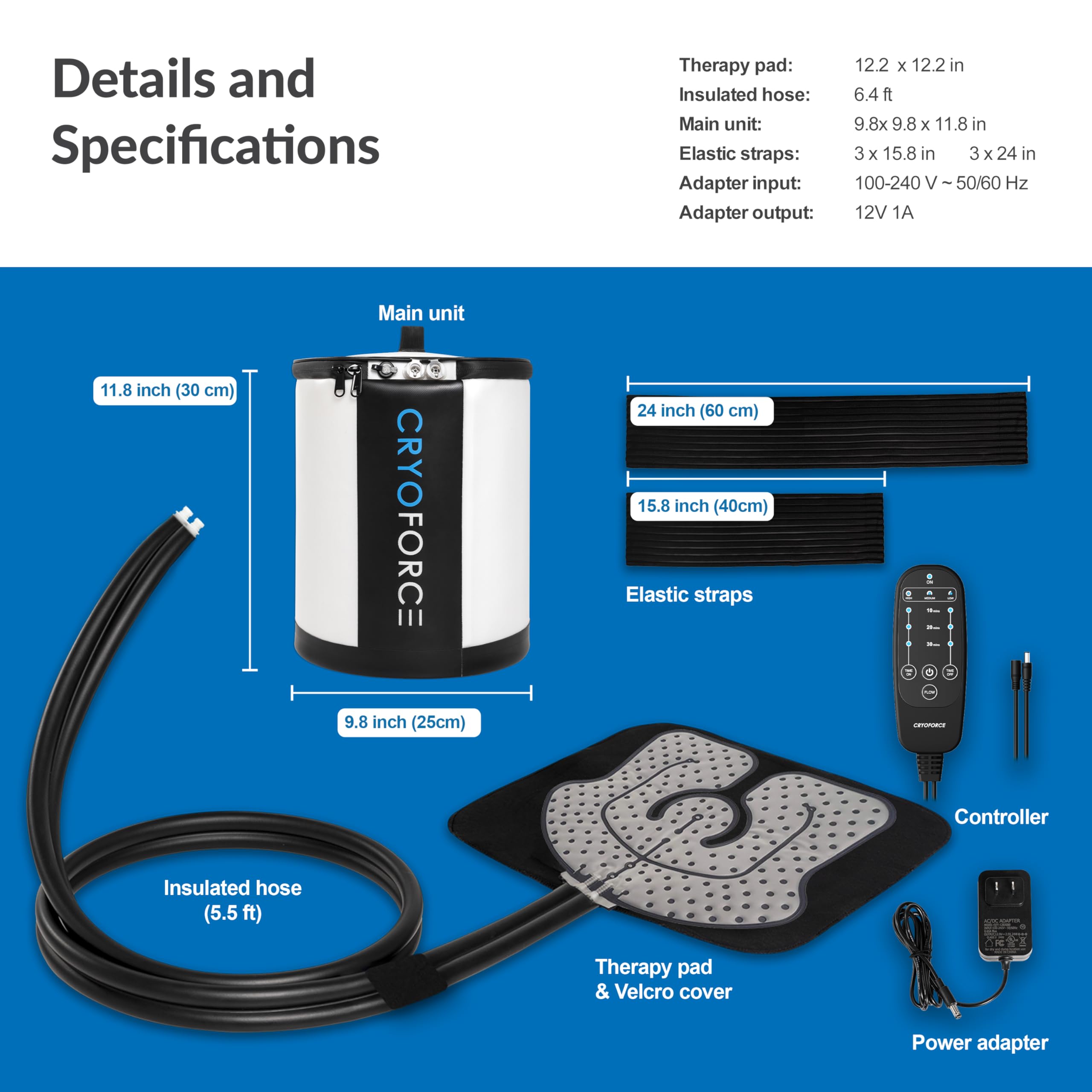 CryoForce CF-1 utilisation domestique pratique, rangement simple et transport facile.