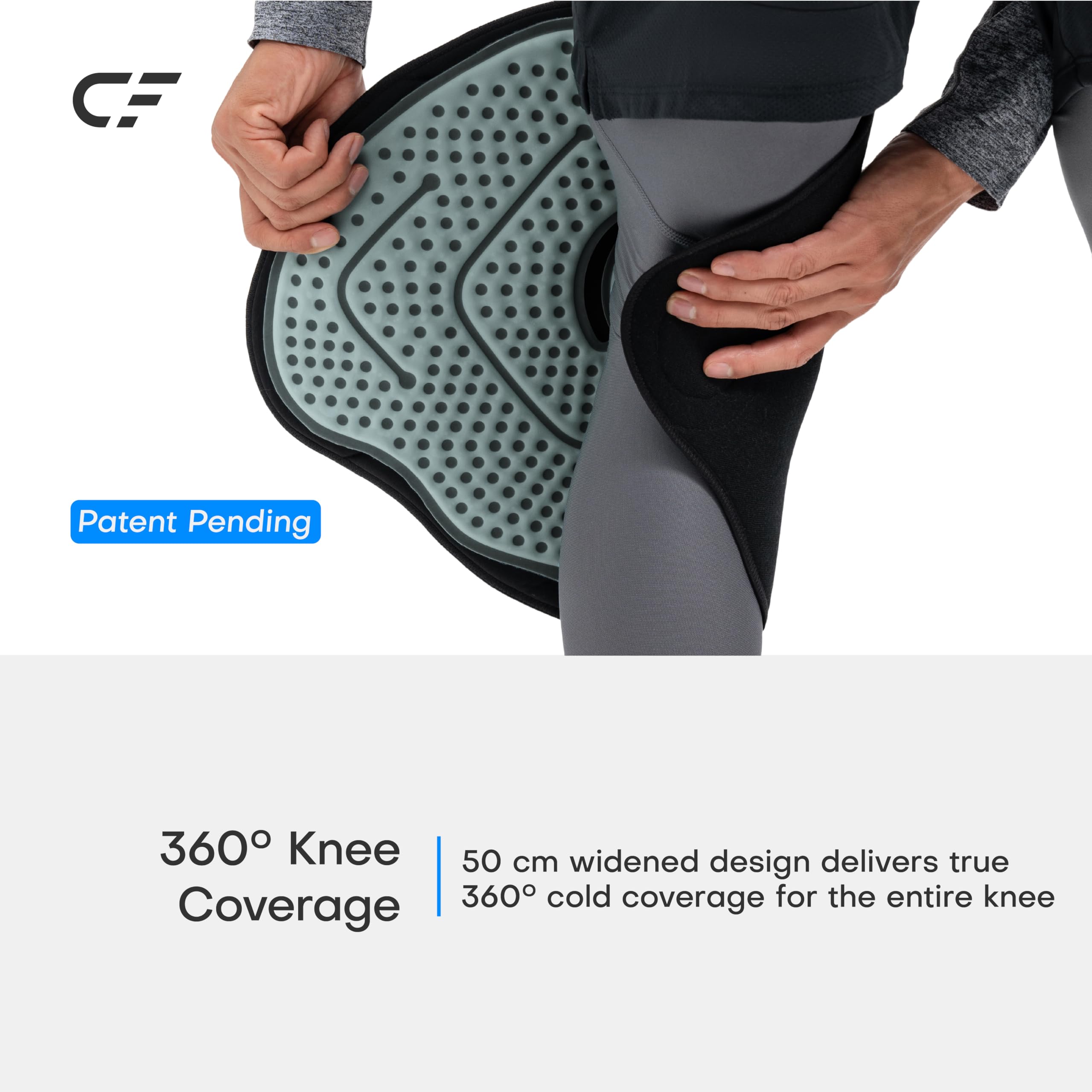 CRYOFORCE CF-3 Pro couvre-genou 360 pour une thérapie complète.