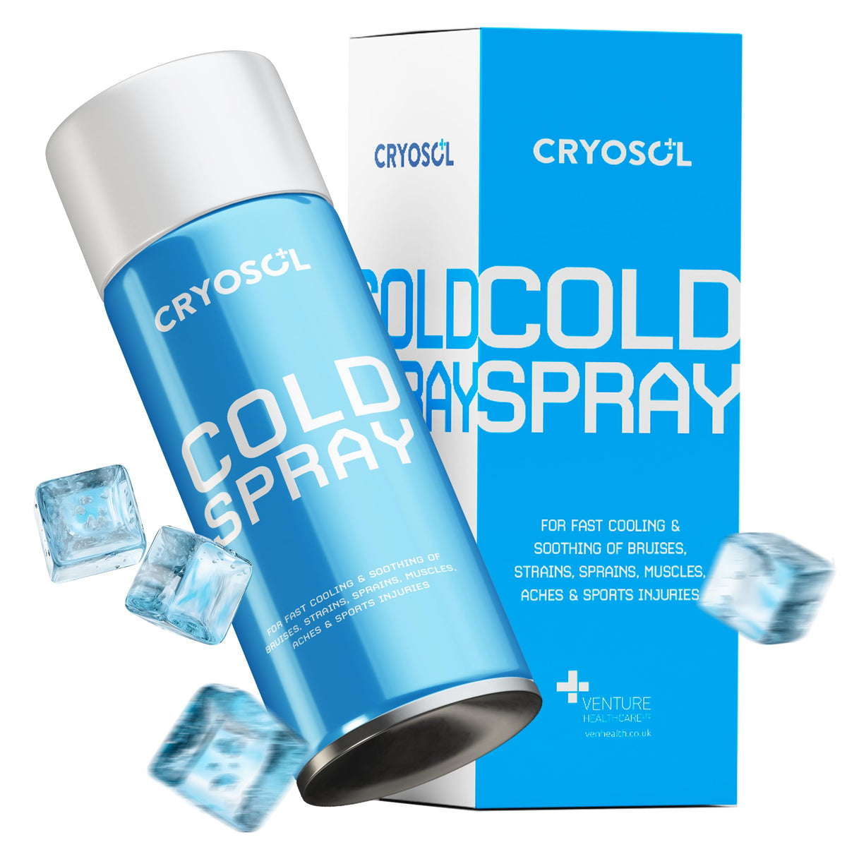 Cryosol Venture Healthcare : bouteille 200 ml prête à l'emploi pour un soulagement rapide.