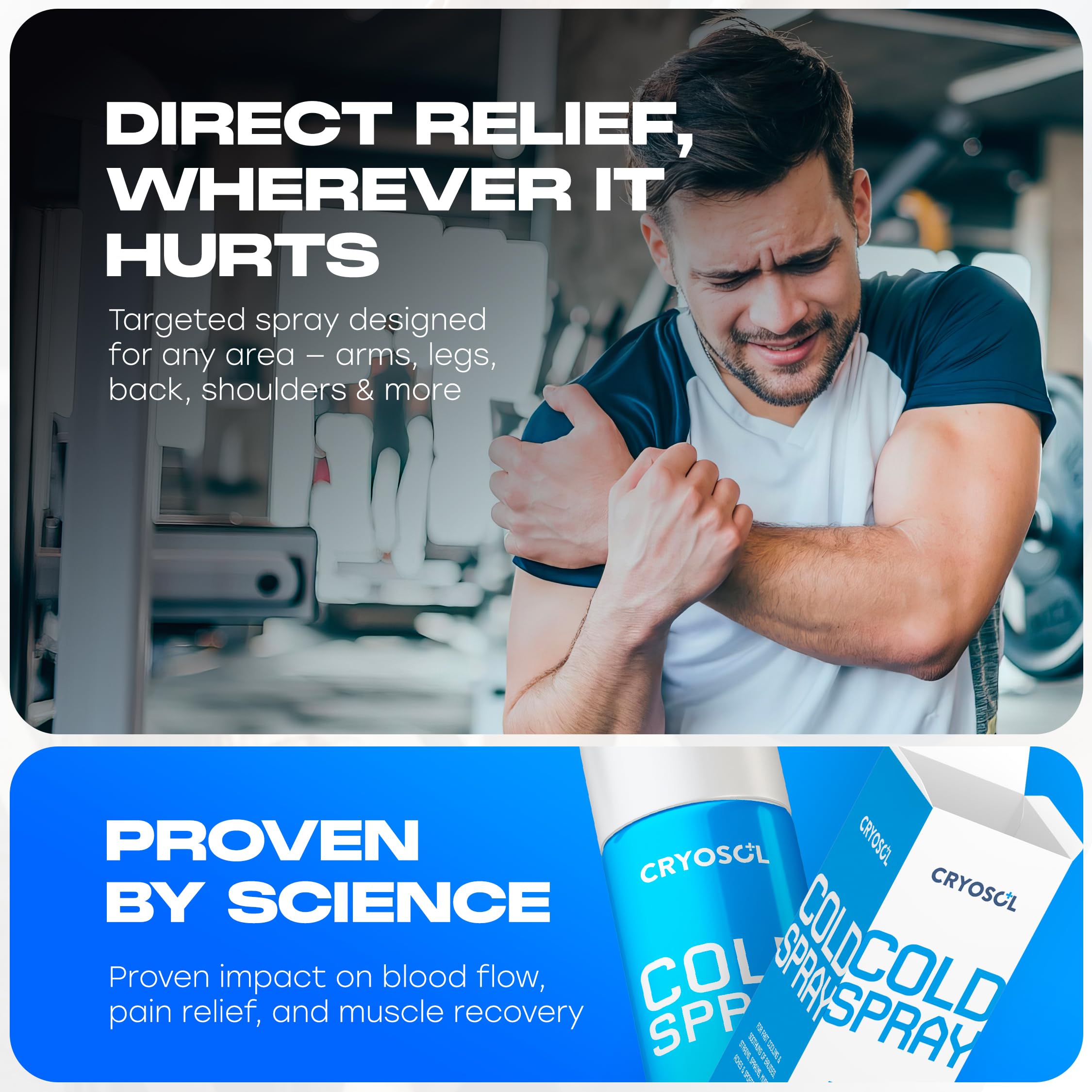 Cryosol Venture Healthcare : refroidissement rapide pour muscles et articulations après l'effort.