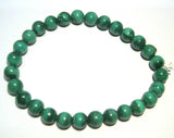 CRYSTALMIRACLE bracelet Malachite – perles rondes, parfait pour le style et l'équilibre.
