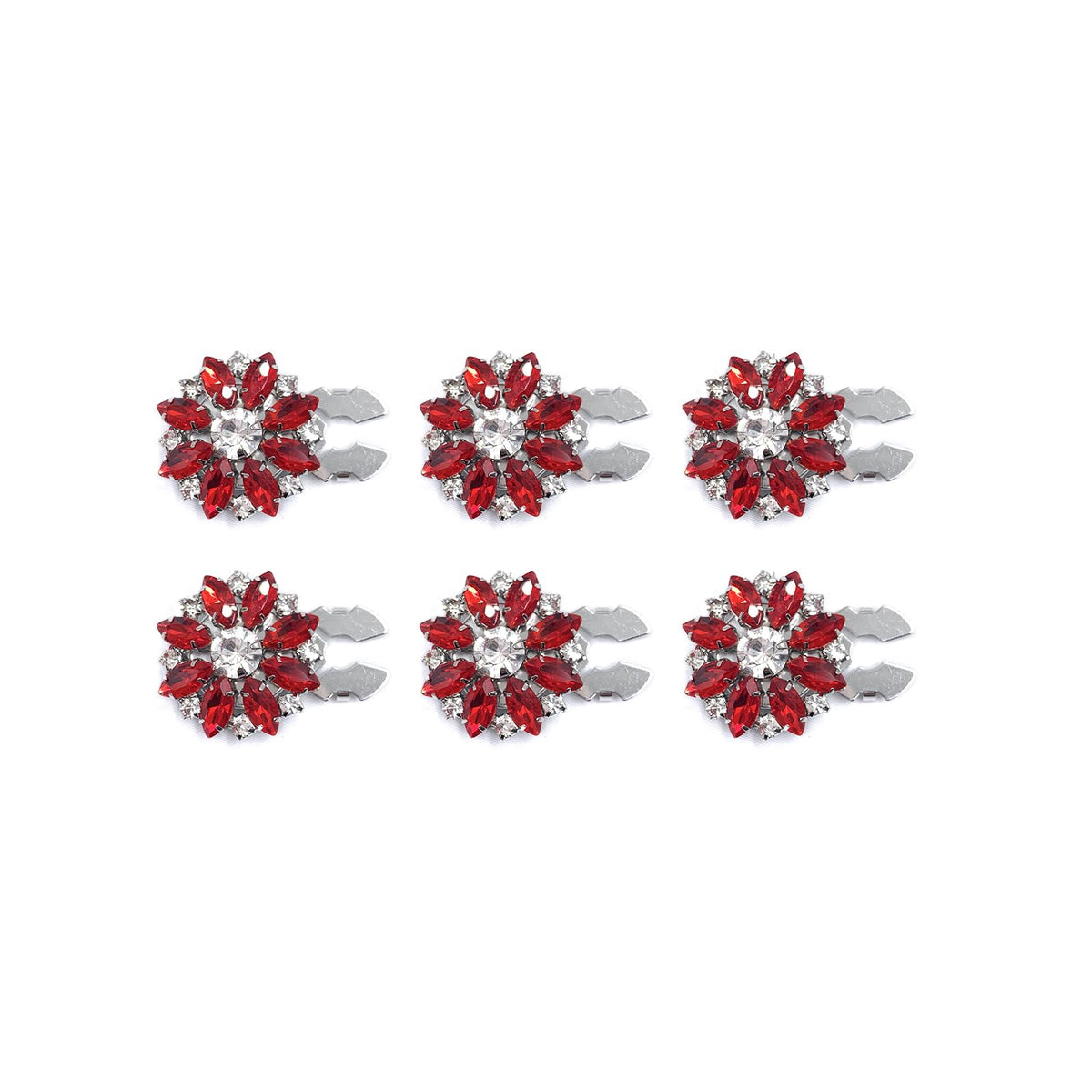 Cache-bouton Crystal Set bleu, éclat élégant et facile à enfiler sur chemise.