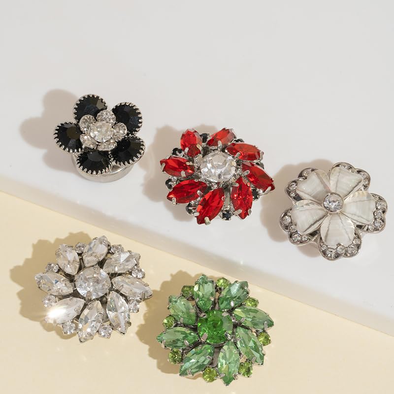 Cache-bouton Crystal Set rose, touche féminine pour chemises et robes.