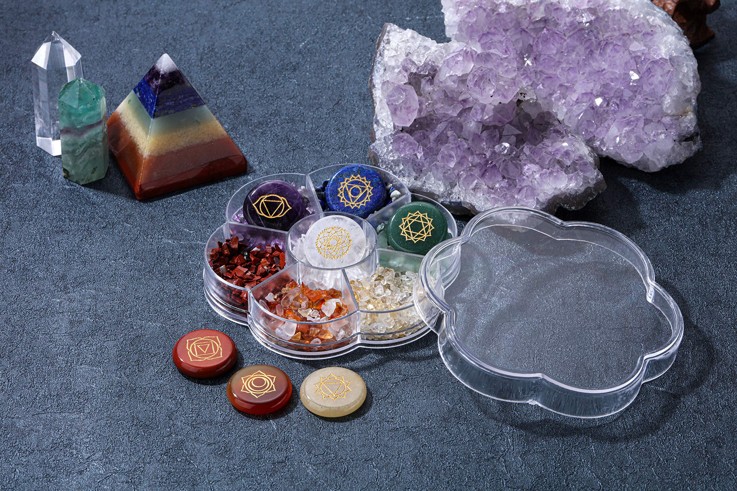 CrystalTears améthyste-chakra-pierre – concentration et calme