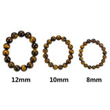 CrystalHouzz bracelet oeil-tigre pour homme – perles 8-12 mm pour un style distingué.
