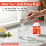 Mélange dans un jus d orange avec C-Salts pour démarrer la journée.