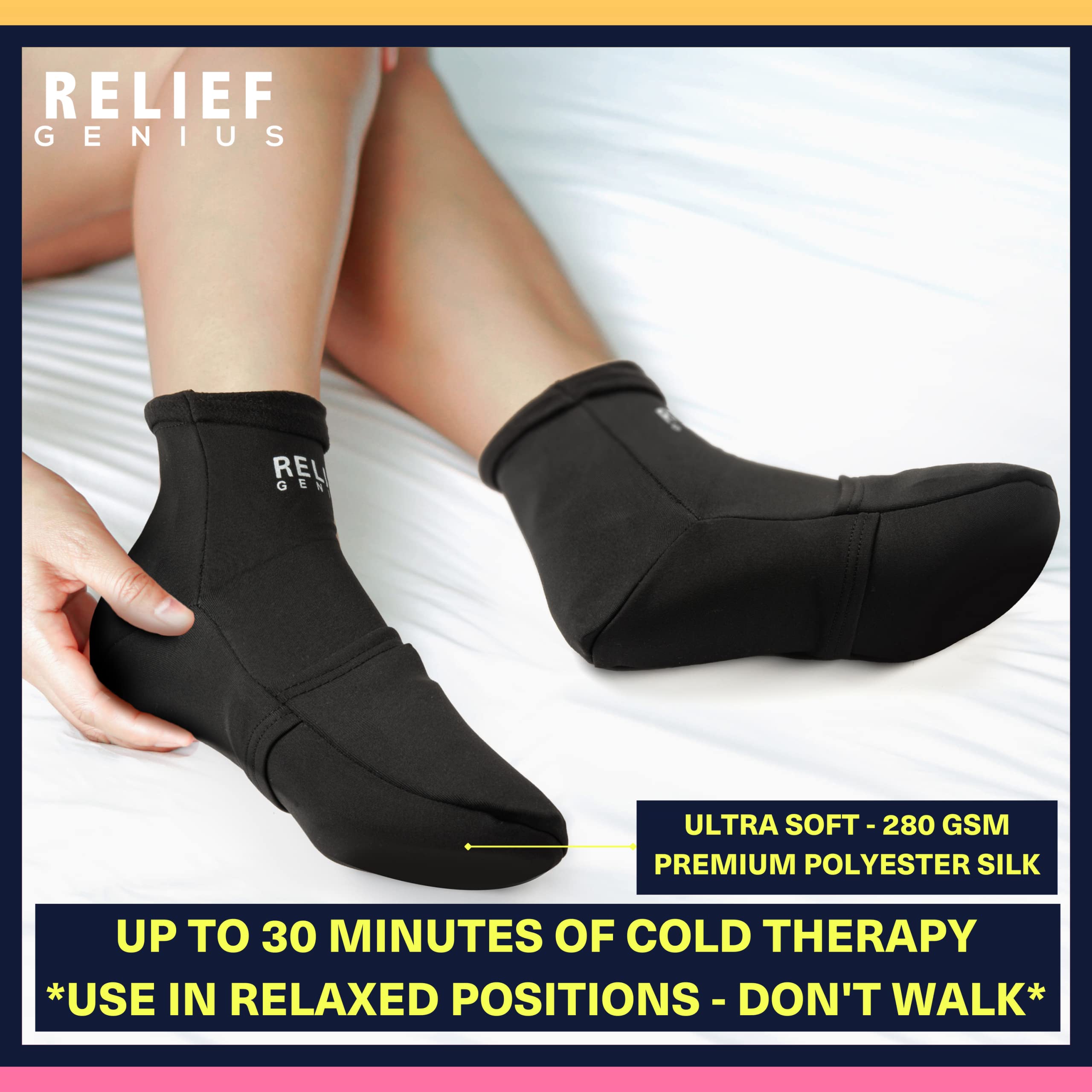 Relief Genius CTR BAND guide tailles large pour ajustement facile.