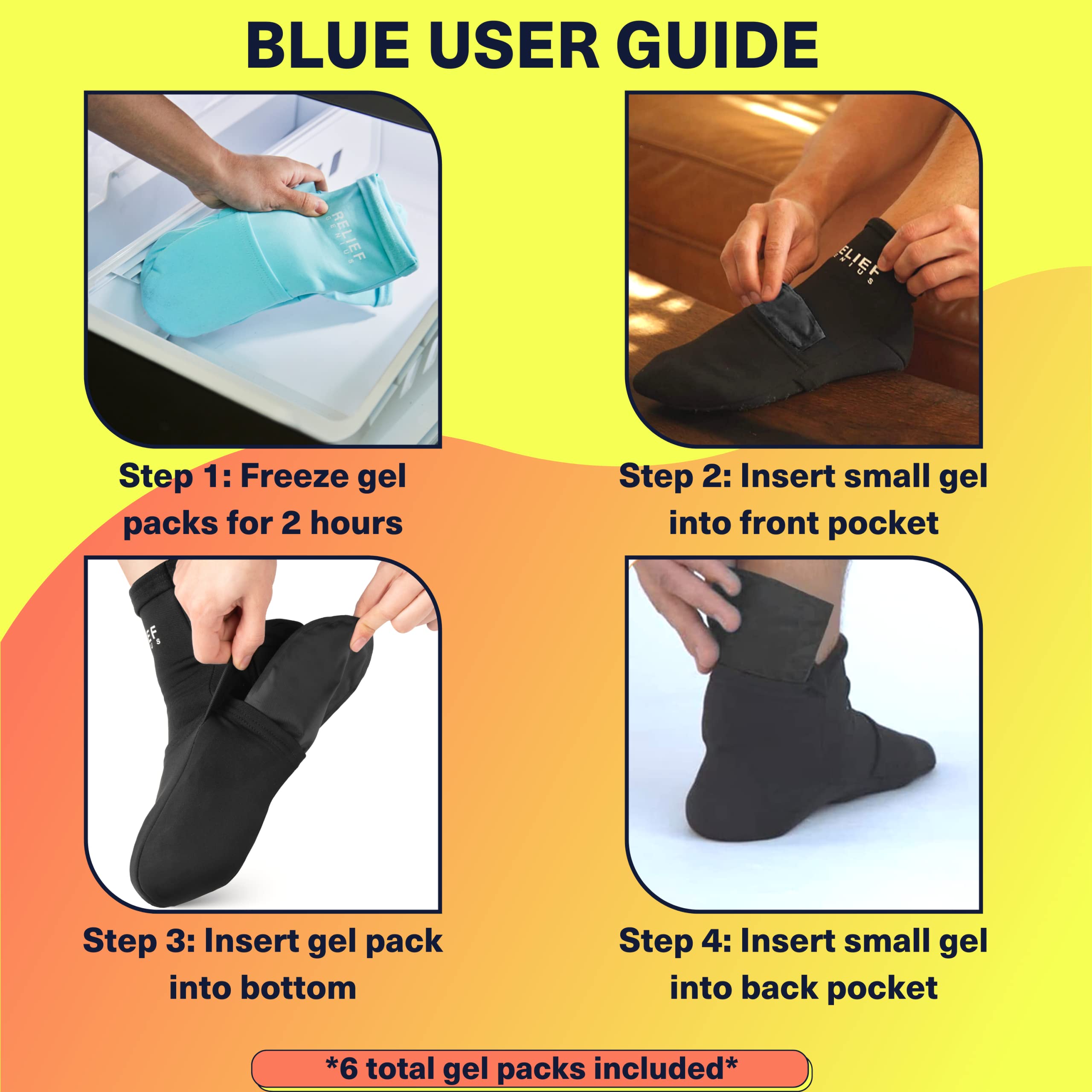 Packs sous le pied et talon, confort ciblé avec Relief Genius CTR BAND.