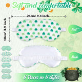 Masque yeux peluche vert Cuffbow, lanière elastique assure un ajustement confortable.