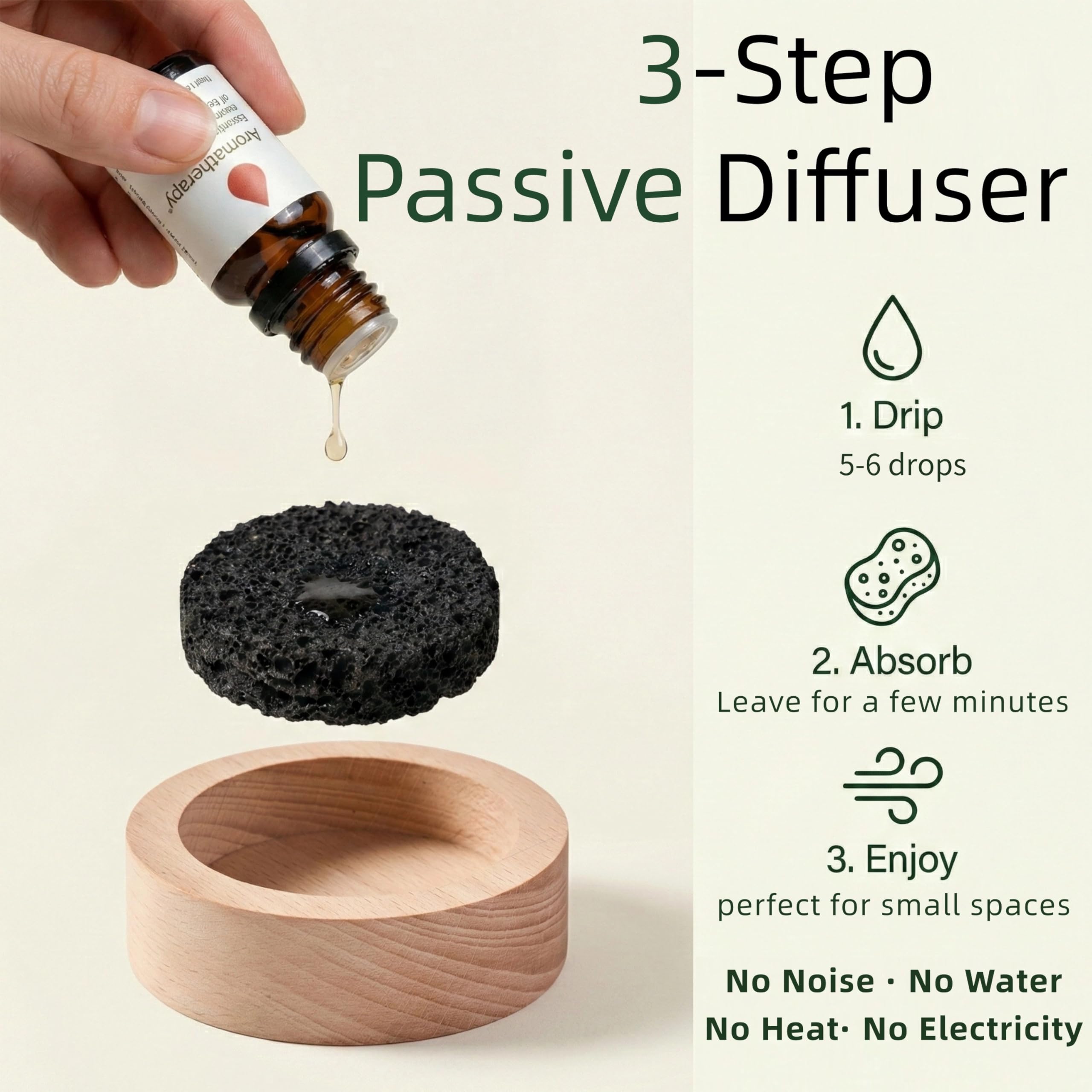 Diffuseur CUIYKAI compact posé sur un bureau, aromathérapie discrète