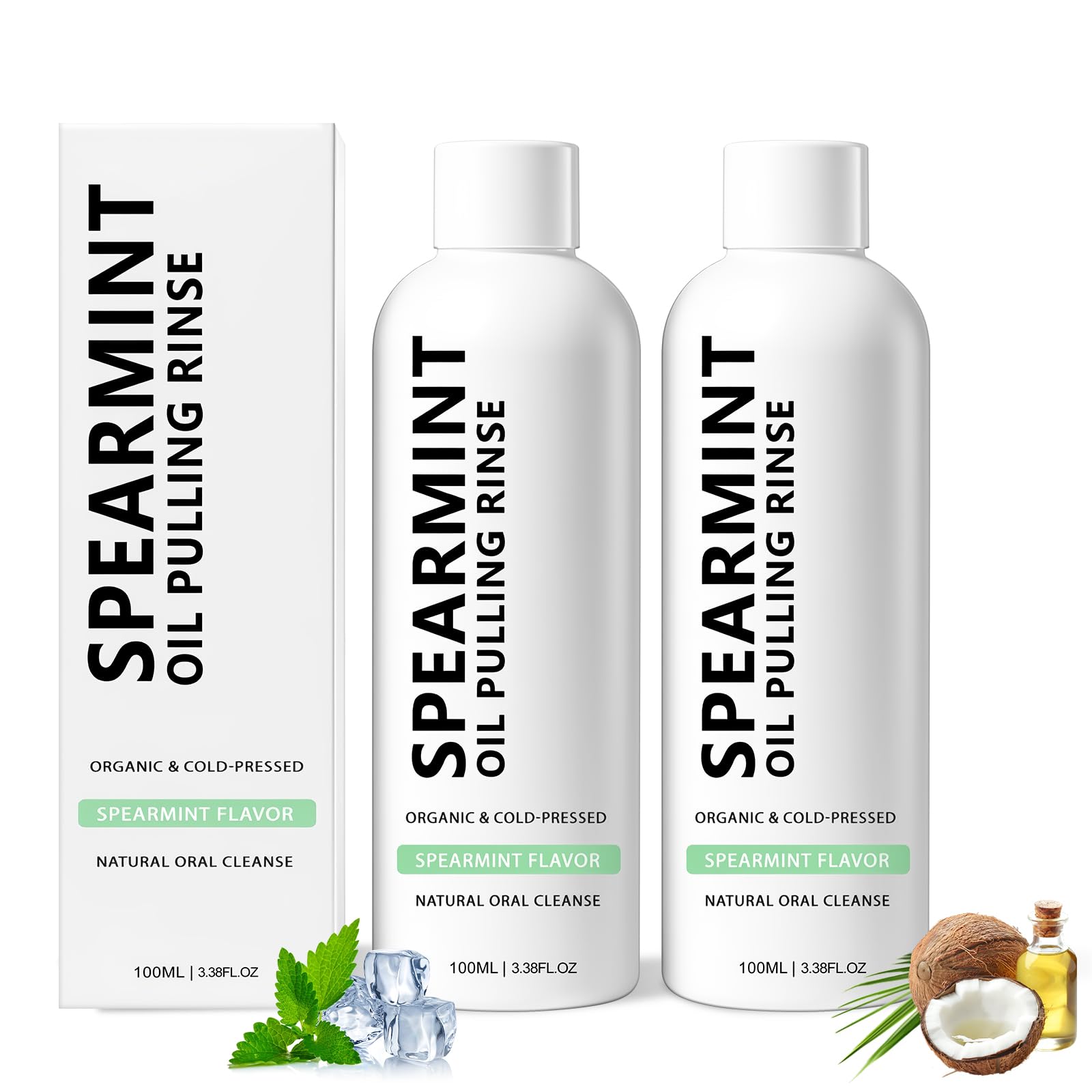 cuoct bouteille huile pulling menthe coco pour haleine fraîche