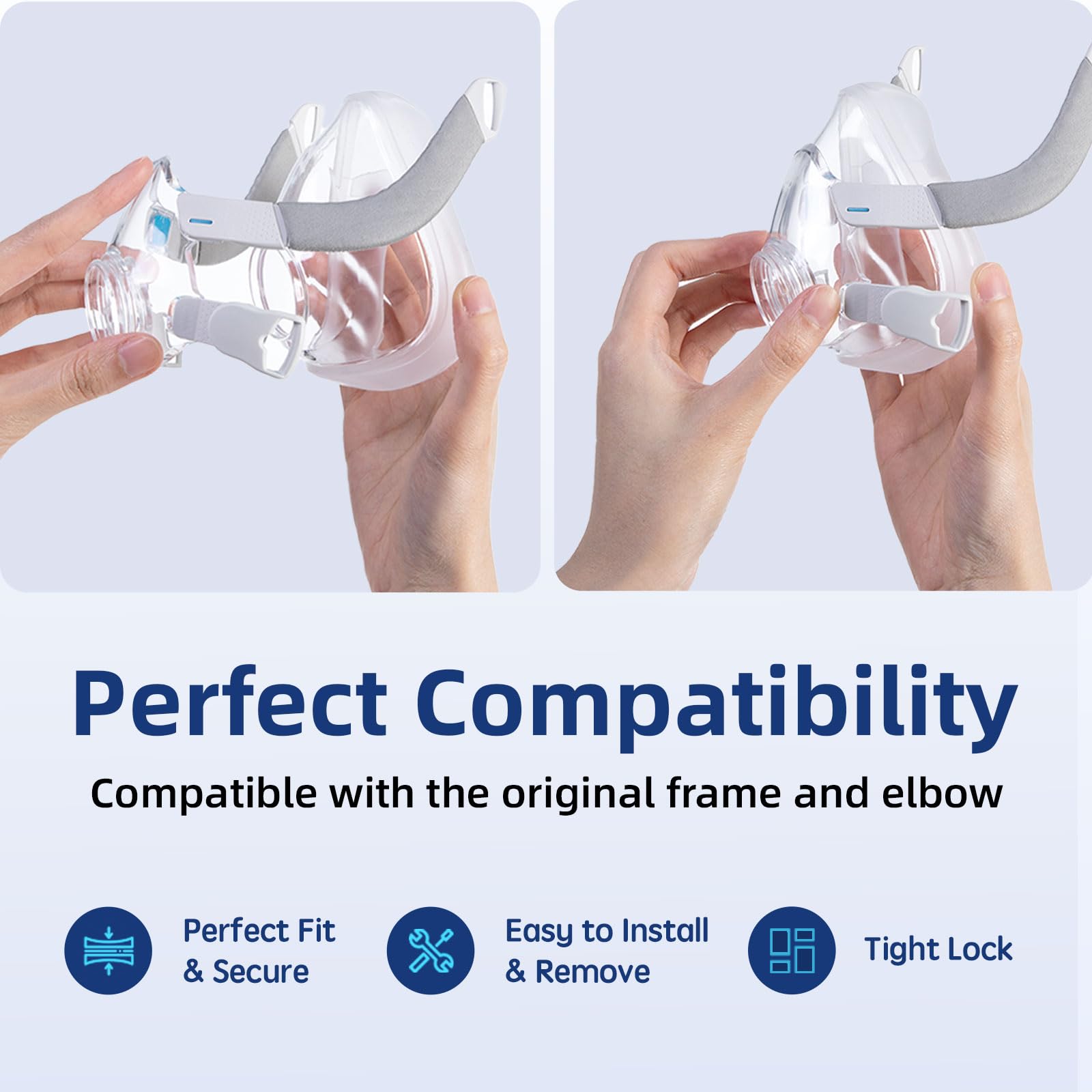 CUORD connexion-clip AirFit F20 assure fixation fiable et installation aisée.