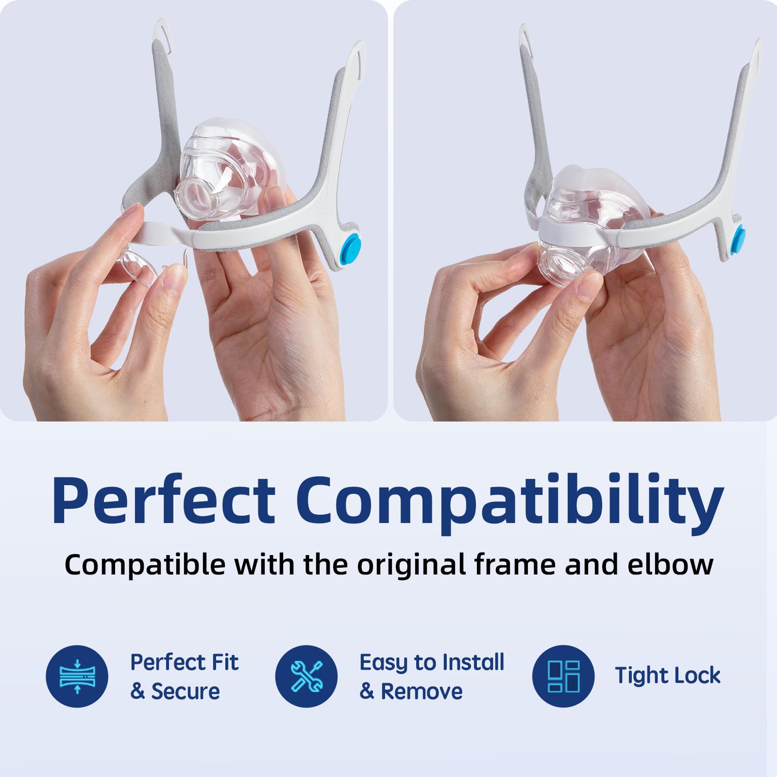 CUORD coussin nasal AirFit N20 – silicone médical sans odeur pour toutes les peaux.