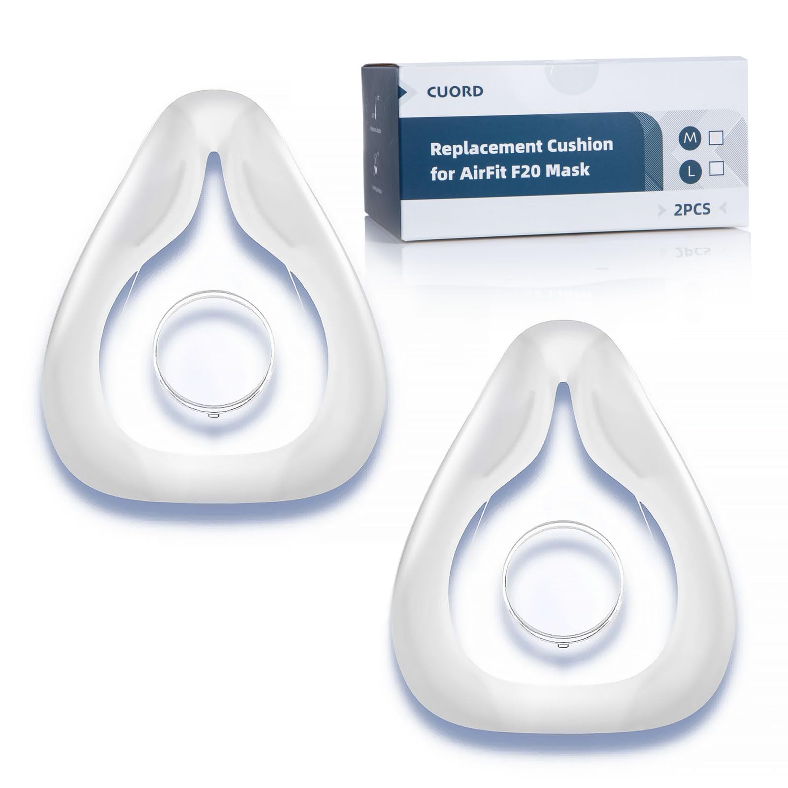CUORD coussin de remplacement AirFit F20 – ensemble 2 pièces pour ajustement fiable.