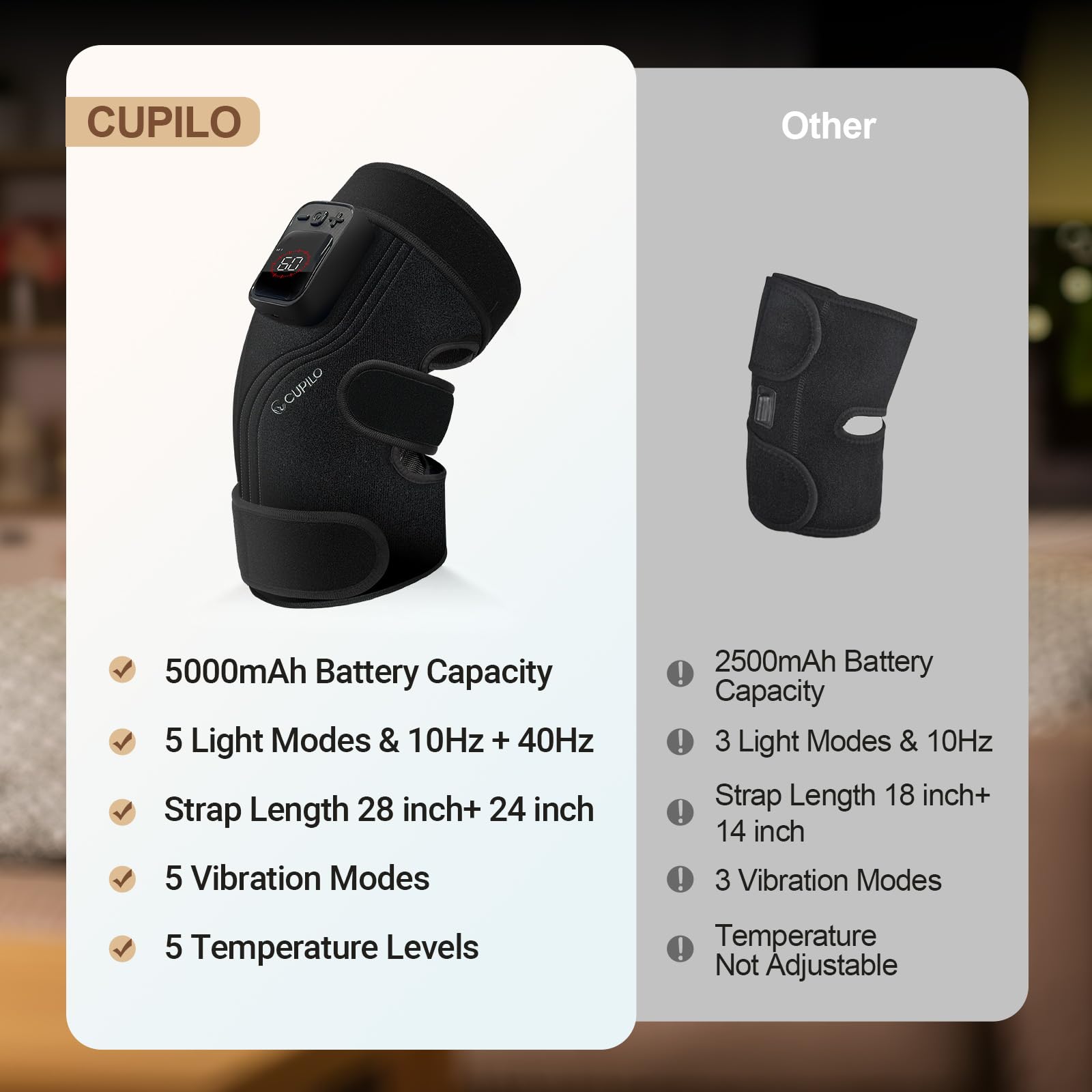 CuPiLo batterie 5000mAh sans fil pour usage sportif et déplacement.