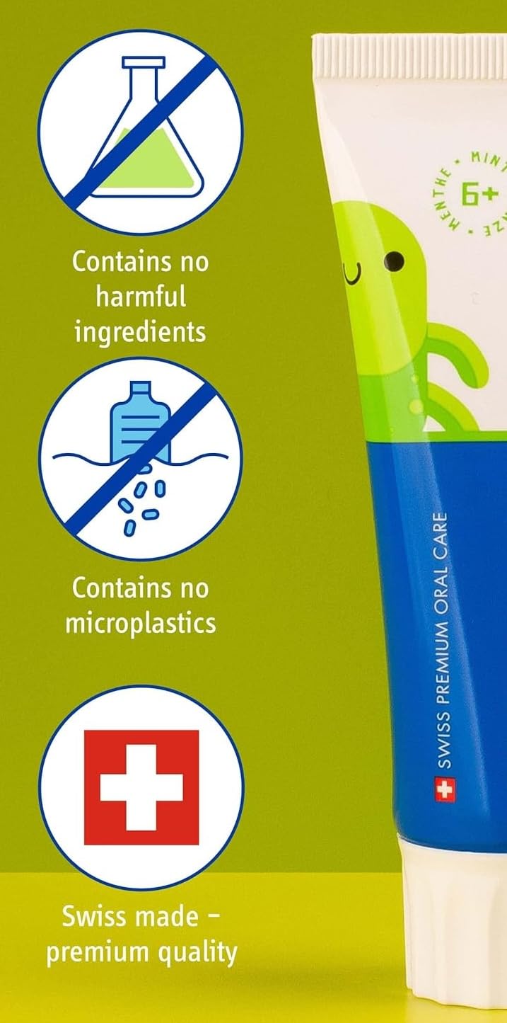 Curaprox dentifrice enfants 1450 – format 60 ml pratique pour la trousse scolaire.