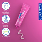 Sans Triclosan et SLS, Curaprox Watermelon pour un brossage sûr.