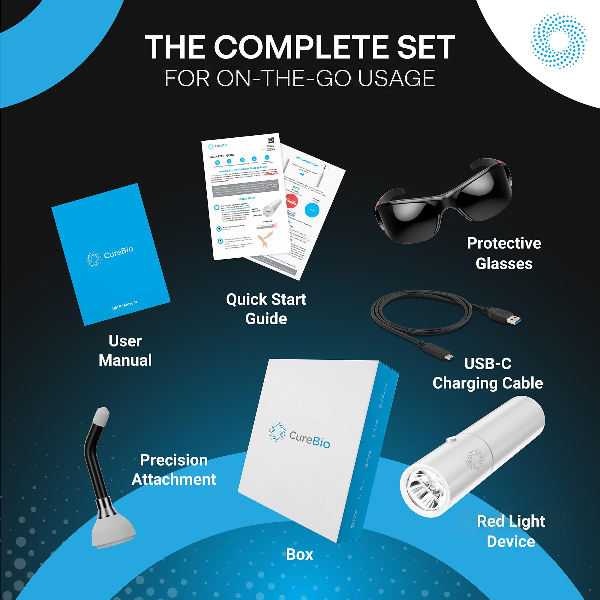 CureBio lumière bleu 460 nm pour surface rapide et efficace