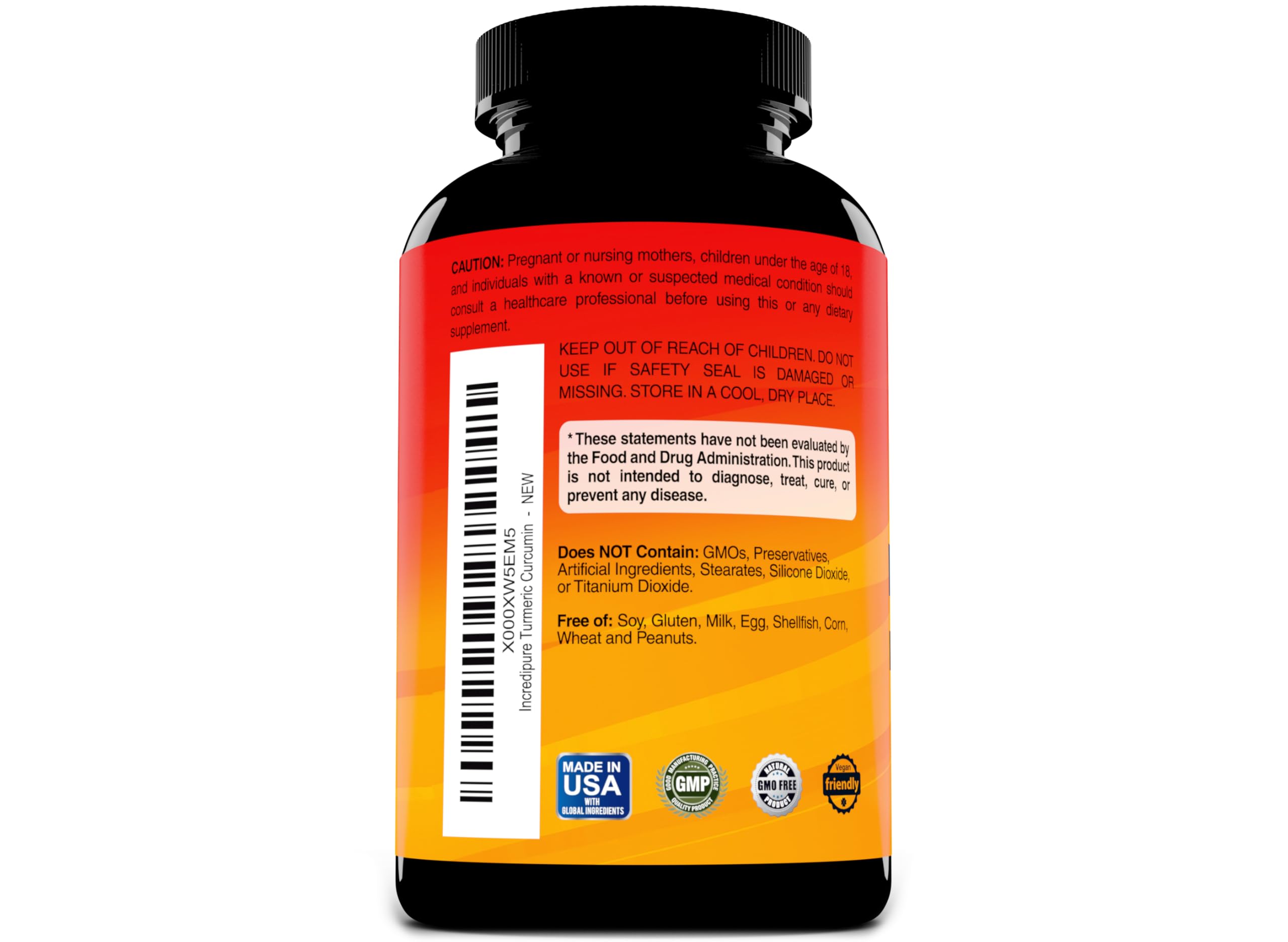 Curcumin Incredipure – extrait de poivre noir pour favoriser l’absorption