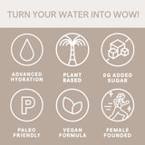 Cure Hydration avec eau de coco et jus de fruits naturels pour une saveur authentique.