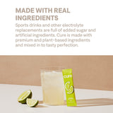 Emballage sachet 14 de Cure Hydration, pratique et portable.
