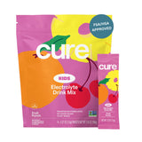 Cure Hydration sachet Fruit Punch pour enfants, boisson électrolytique naturelle après l'école.